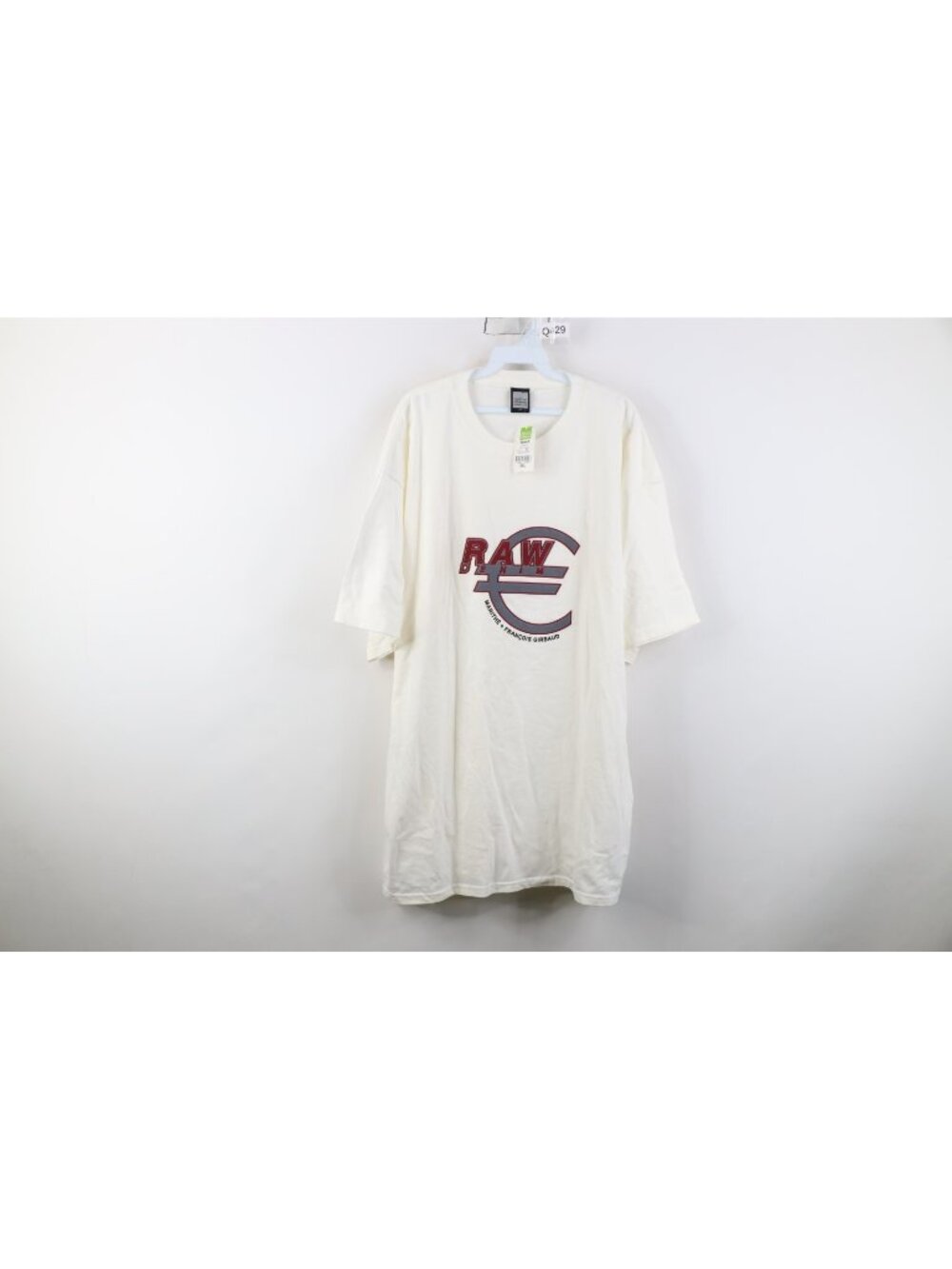 Deadstock Vintage 90s Marithe Francois Girbaud Mens 2XL Spell Out Raw T-Shirt